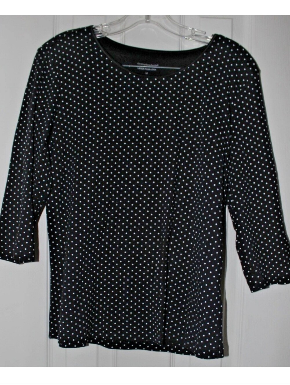 Christopher & Banks Size Medium 100% Cotton Women's Top Layer Your Look 3/4 Slee